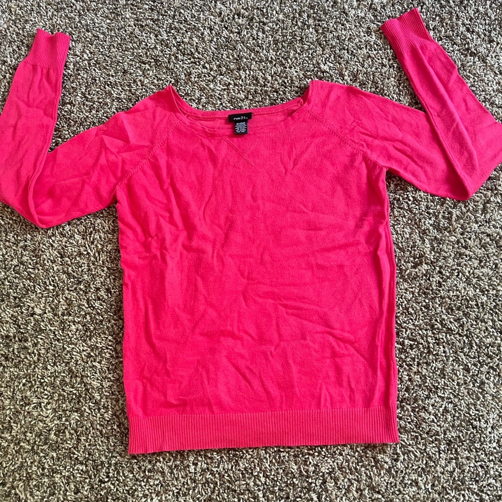 Hot Pink Sweater Shirt